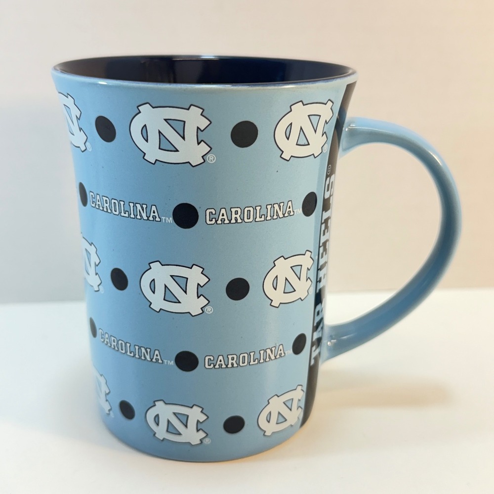 UNC Tar Heels Coffee Mug Blue Carolina Logo Print AOP NCAA Cup Memory Company‎